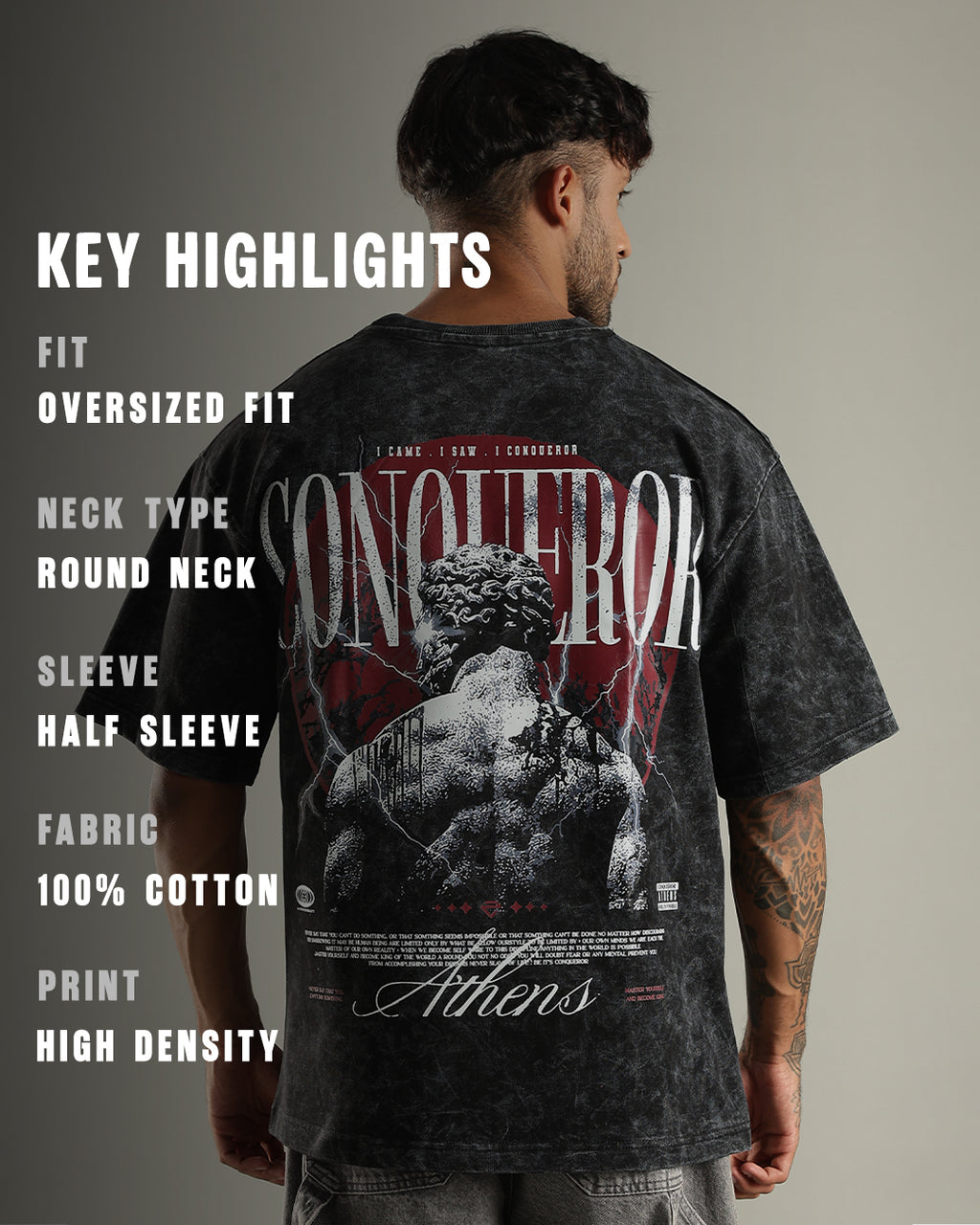 conqueror oversized T-shirt