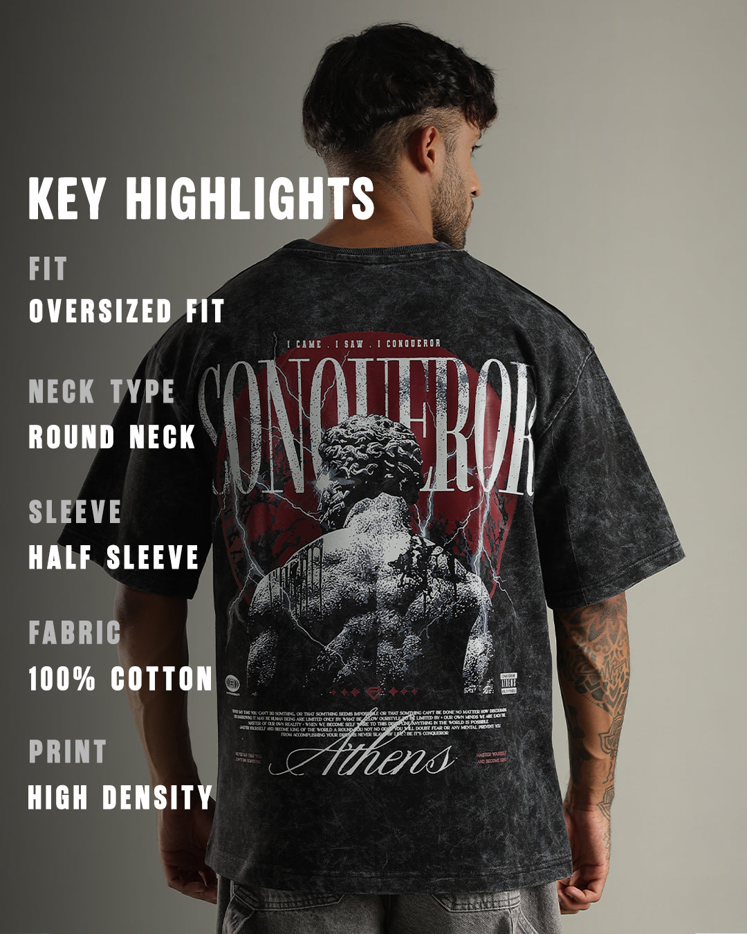 conqueror oversized T-shirt