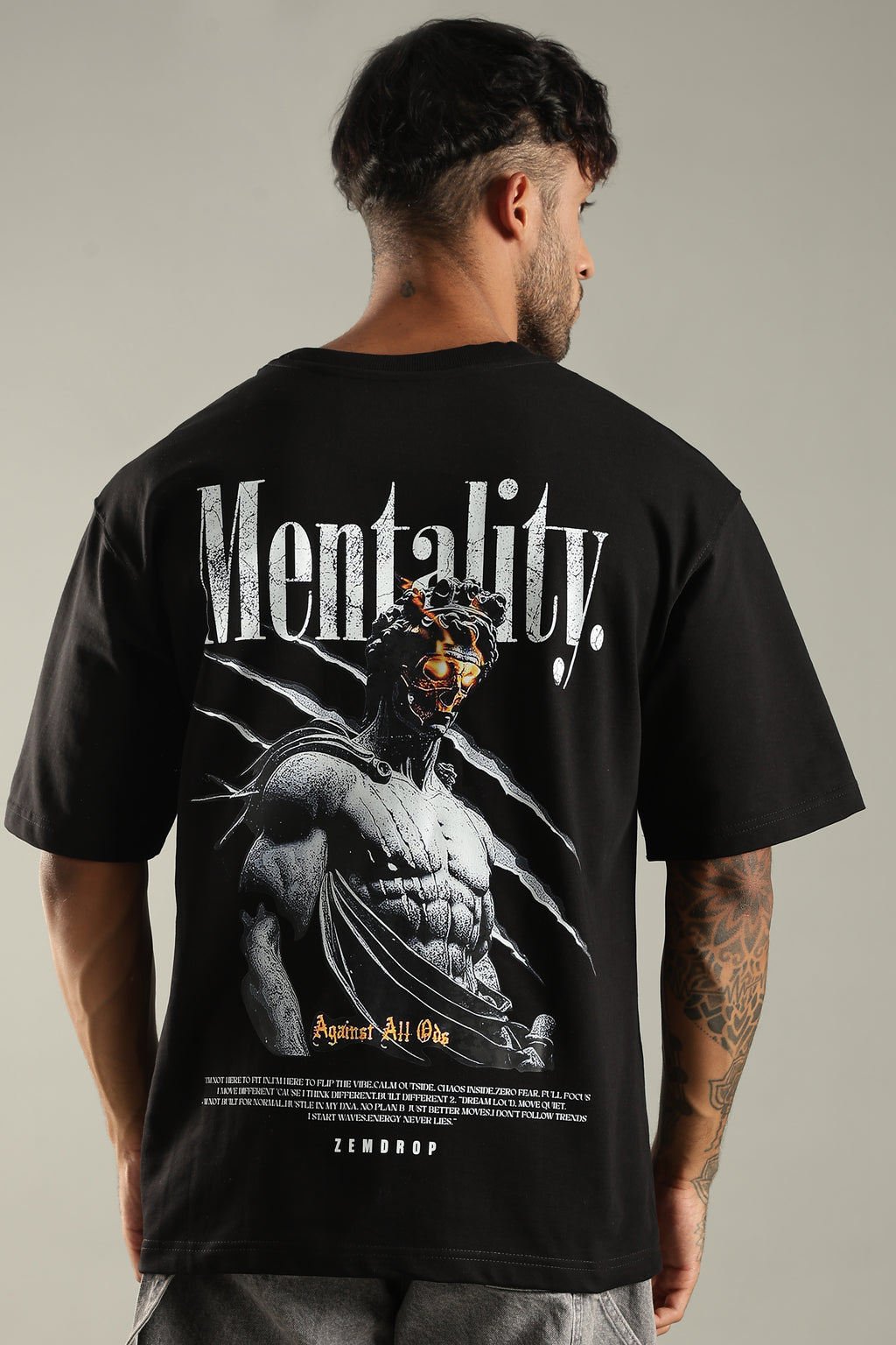 Positive mentality oversized T-shirt