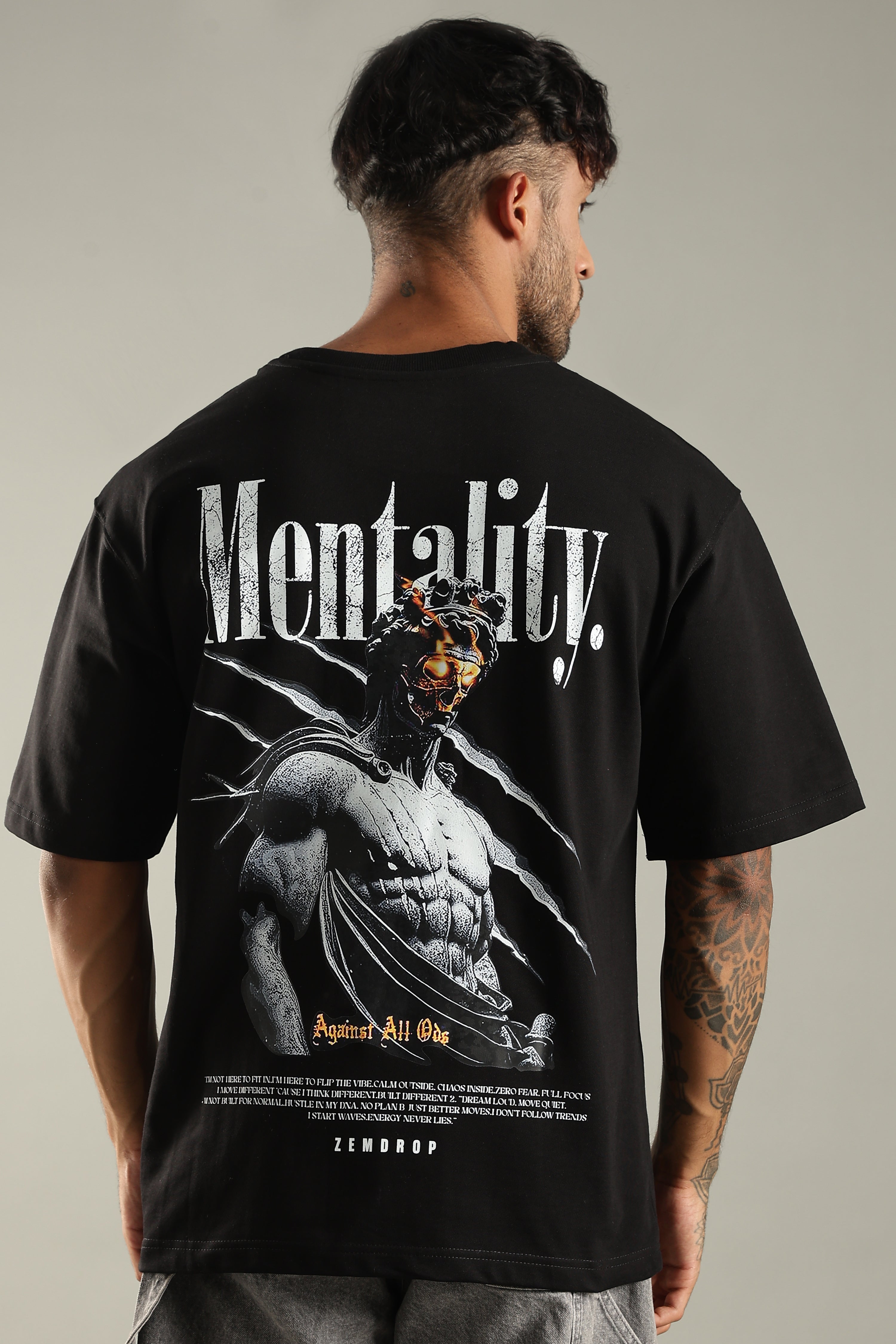 Positive mentality oversized T-shirt