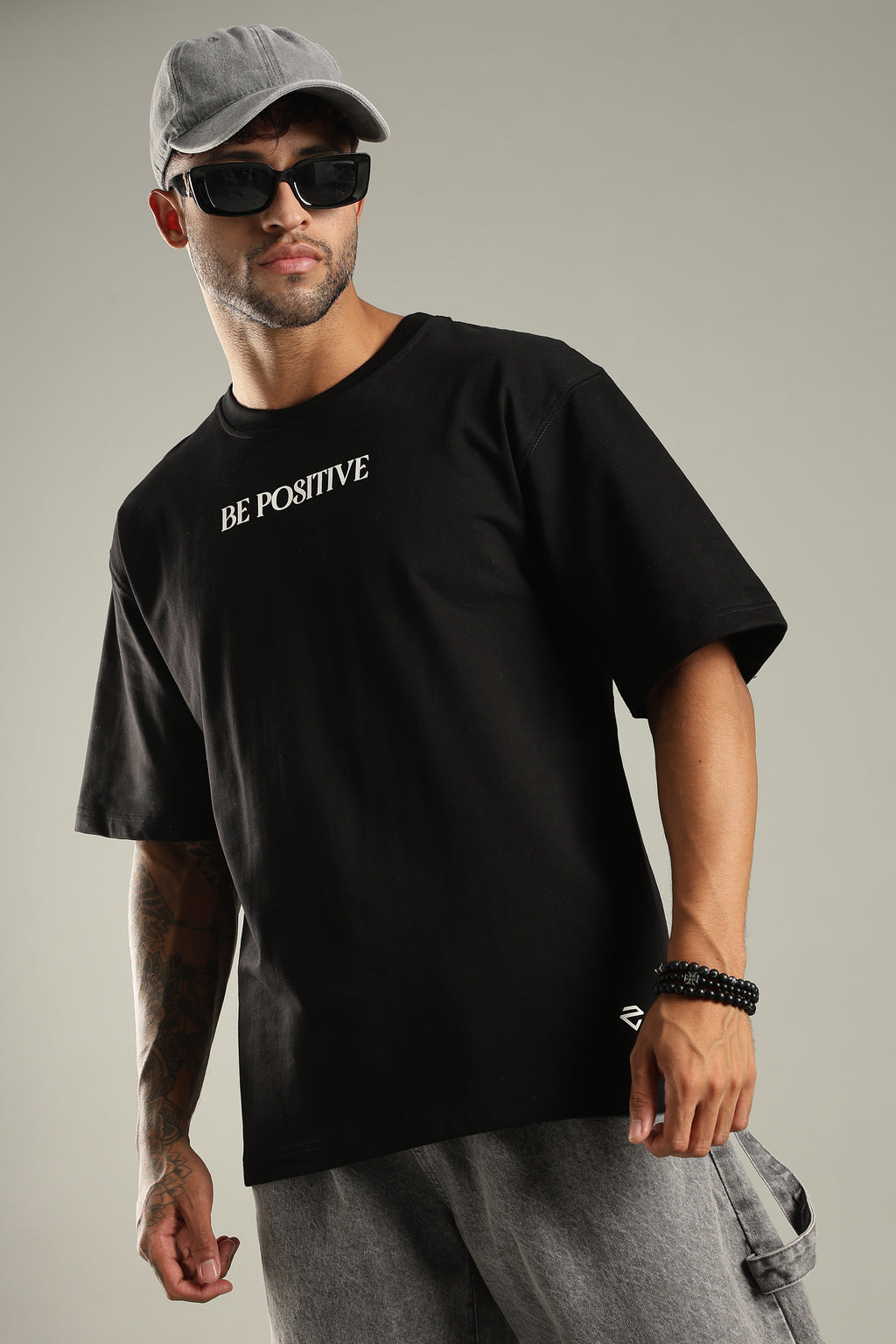 Positive mentality oversized T-shirt