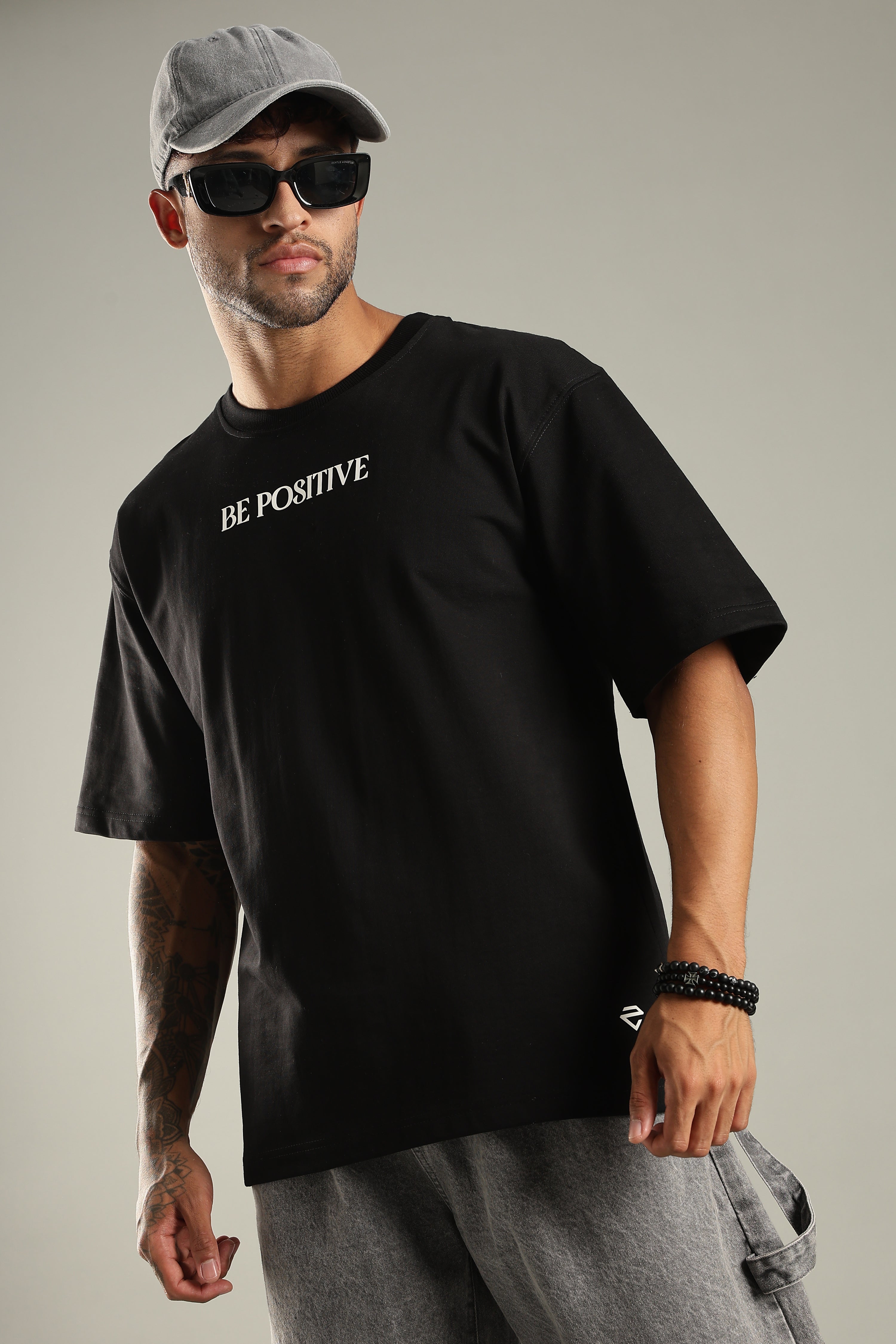 Positive mentality oversized T-shirt