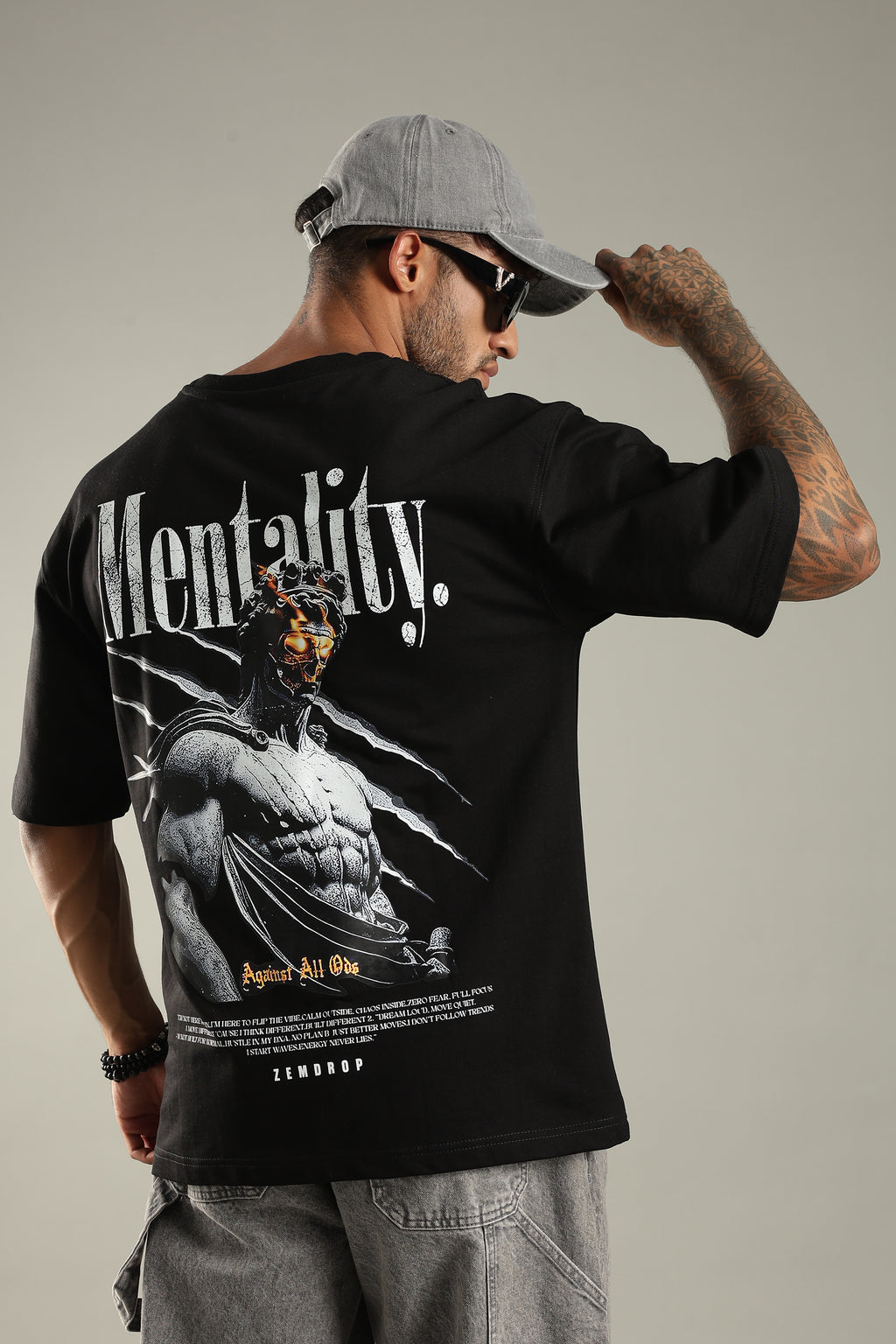Positive mentality oversized T-shirt