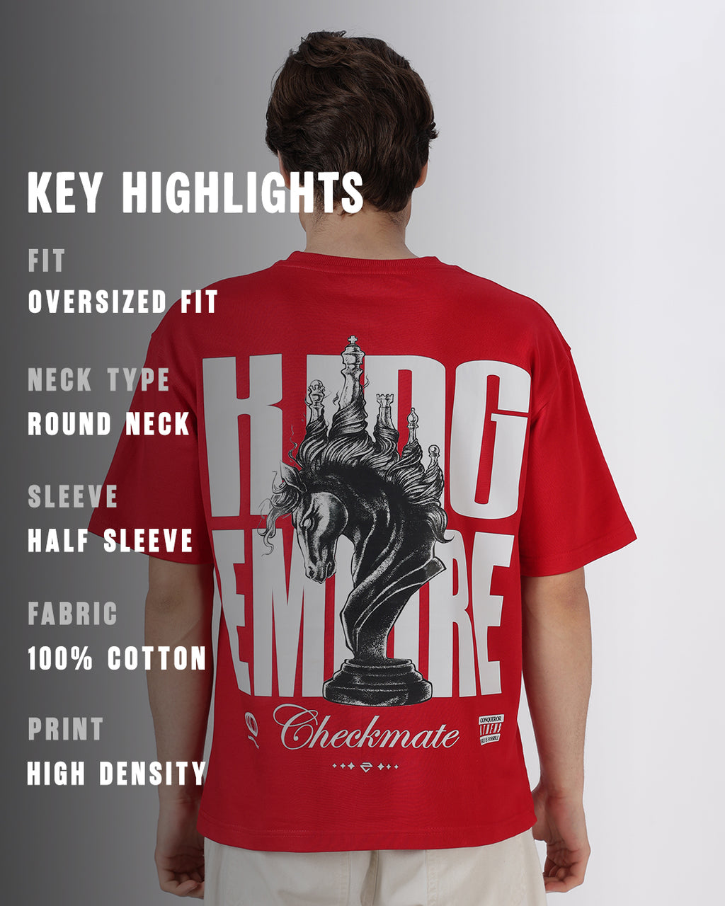 King empire checkmate oversized T-shirt