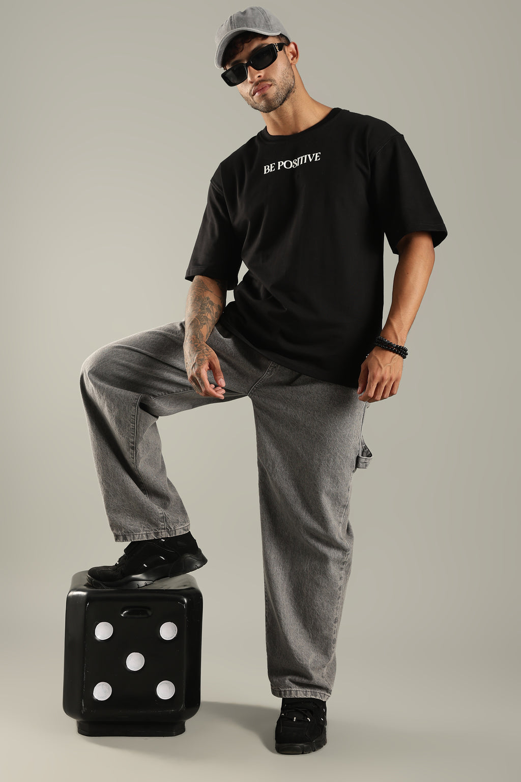 Positive mentality oversized T-shirt