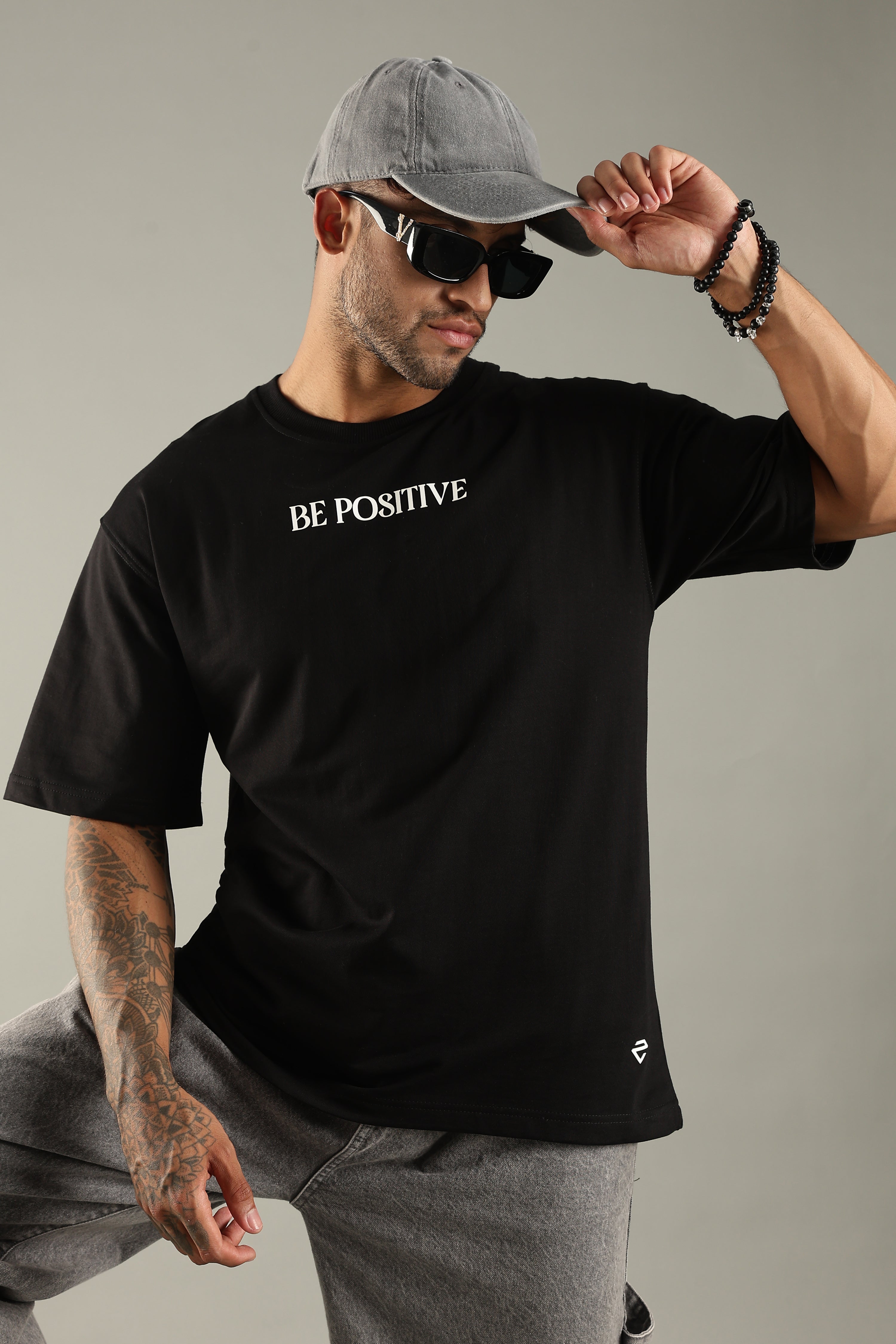 Positive mentality oversized T-shirt